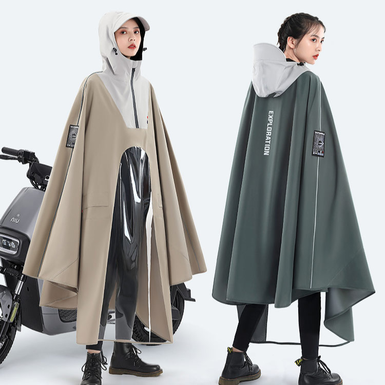 レインポンチョ 完全防水 レディース レインコート 自転車 リュック対応 軽量 可愛い 濡れない 男女兼用 軽い 通学 通勤 雨具 防水 速乾 レインウェア カッパ フード付き アウトドア 梅雨対策 視界クリア 防災 3XL 4XL ito0101-10014470 イトウショップ20 サンプル画像2