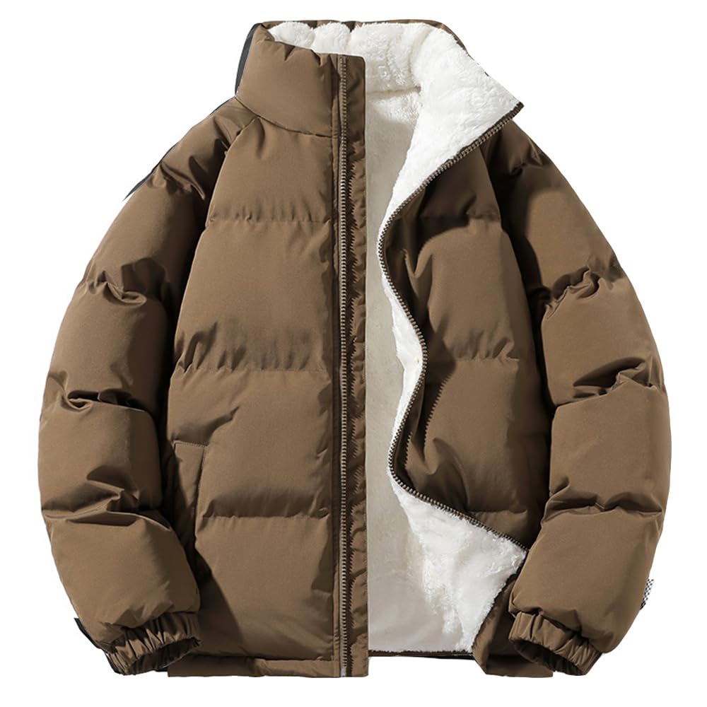 Other - コート メンズ 中綿ジャケット 冬服 裏起毛 無地 ジャケット アウター 大きいサイズ 厚手 暖かい 防寒 カジュアル ファッション コート メンズ 秋冬服