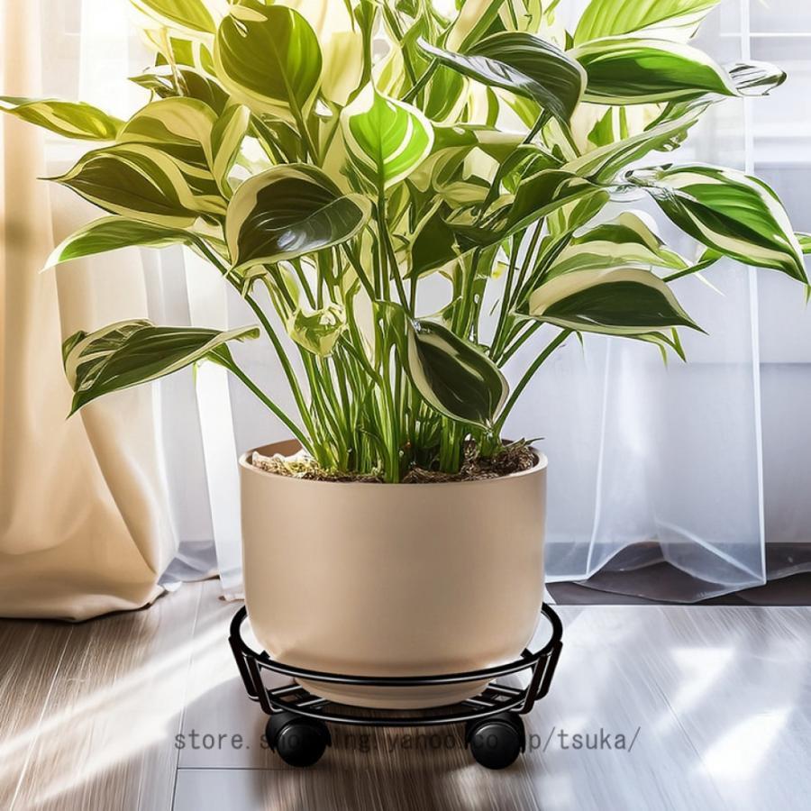 Rakuten - プランタースタンド 型 キャスター付き 360°移動便利 プランタースタンド 小 鉢のせ台 鉢台 ガーデンスタンド ガーデニング用品 園芸 花台 鉢置き ガーデン