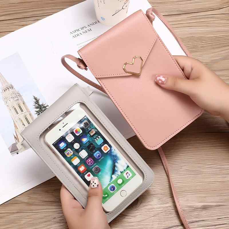 C, D, T, R, W - バッグ レディース 夏 ミニ 斜め掛け ショルダー 鞄 スマホ入れ タッチスクリーン対応 ファッション 単色 学生用 少女風 通勤用 軽量 伸縮性 接触冷感 綿 ハイウエスト ピンク系