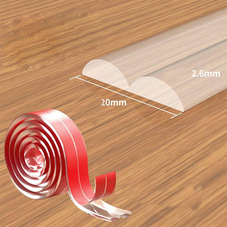 コーナーガード 透明 クッション 剥がせる 5m ベビーガード カット エッジクッション 赤ちゃん 厚さ2.6mm 3.3mm 3.7mm ベビー ぶつかり 防止 対策 カット可能 2
