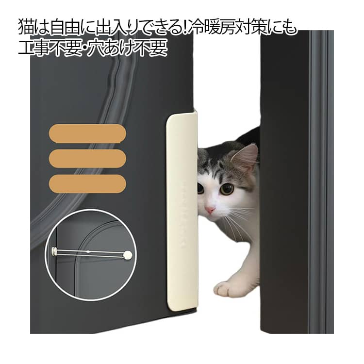 2セット 冷暖房対策 ペットドア 穴あけ 不要 猫ドア 工事不要 猫 ドア 後付け 猫用ドア 犬用ドア 猫 賃貸 キャットドア 中型犬 大型犬 可能 diy 穴あけ不要 開き戸 半自動 出入り口 猫ドア 犬ドア 猫 小型犬出入り口