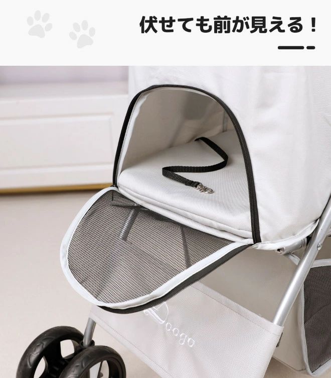 イトウショップ20のペットカート小型犬対面式多頭折りたたみ猫軽量組立簡単ドッグカートペットバギー犬猫動物ペット用品｜アングル2
