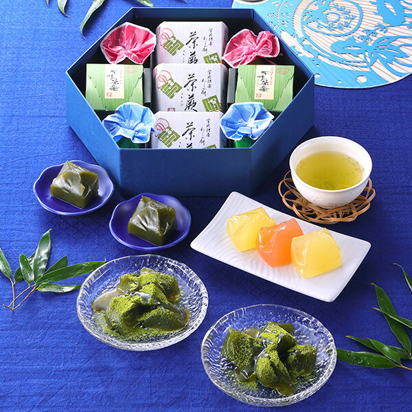 あす楽 御中元 お中元 お中元ギフト お菓子 宇治抹茶スイーツ 詰め合わせ 涼菓六角箱 抹茶 送料込み ゼリー 伊藤久右衛門 § 和菓子 高級 内祝い 手土産 お返し 贈り物 お返し ギフトセット 送料無料 お祝い スイーツ お取り寄せ ギフト お盆 お供え 粗供養 香典返し 御供のサムネイル