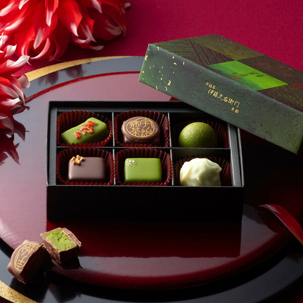 【他商品との同梱不可】バレンタイン バレンタインチョコ ギフト 抹茶 スイーツ ショコラコレクション 2021 6種入 § お返し 義理チョコ ボンボン トリュフ チョコ チョコレート 本命 和風 抹茶 かわいい 会社 子供 お配り のお返し お返し お菓子 ギフト プチギフト