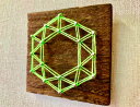ストリングアート キット ヘキサゴン(6角形)デザインの制作キット 手芸キット ハンドメイドキット 手作りキット 手芸セット 材料セット 簡単 初心者 小学生 ...