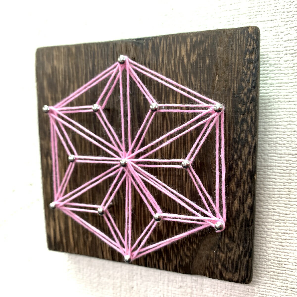 麻の葉模様 ストリングアート 糸かけ釘 夏休み 工作キット 制作キット 手芸キット 手芸セット 初心者 ビギナー インテリア ハンドメイド おうち時間 キット 工作 麻の葉 あさのは 子供 子ども 小学生 中学生 暇つぶし グッズ ひまつぶし 老人 高齢者 プレゼント ギフトのサムネイル