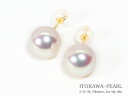 無調色あこや真珠ピアス<8.8mm>スタッド・K18YG PE-7524(4)