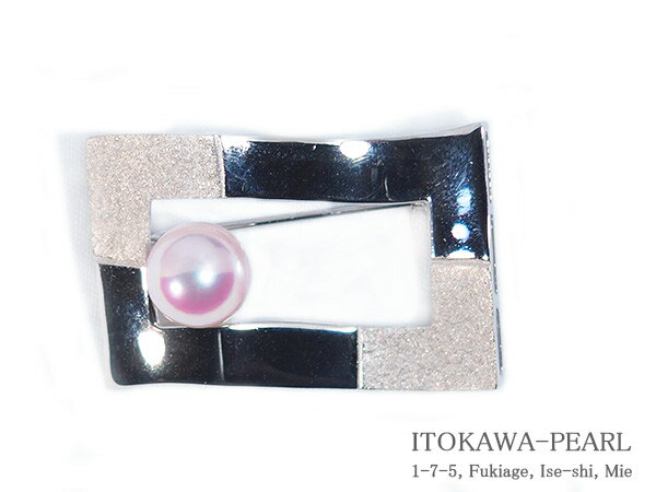 Pearl - あこや真珠ブローチ＜8.9mm＞・シルバー B-1480