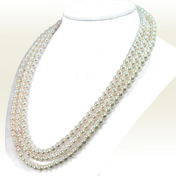 Rakuten - ロングネックレス(164cm)あこや真珠ネックレス＜6.5～7mm＞N-12207