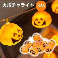 ハロウィン カボチャLED かぼちゃライト 飾り LEDライト LEDストリングライト 吊り飾り ハロウィーン IP44防水 電池給電式 玄関 屋外 飾り付け ライトのみ 雰囲気造り バッテリなし　3M