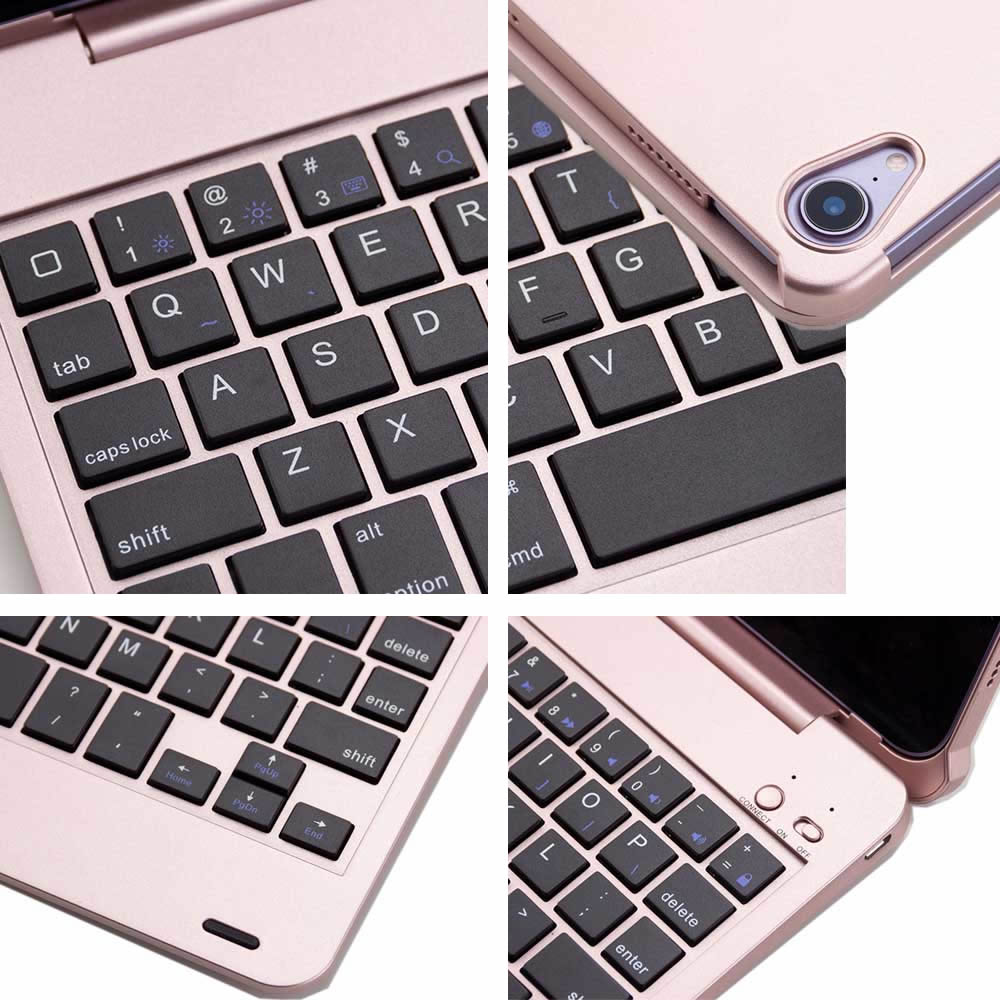 iPad mini6 ワイヤレス bluetooth キーボード ケース カバー ノートPC 変身 リモートワーク 在宅勤務 iPad miniキーボード キーボードケース キーボードカバー スタンド機能 ワイヤレス bluetoothキーボード itoshop-10002561 イトー商店 サンプル画像3