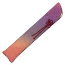 女性用扇子袋/縮緬房付 紫×桃色