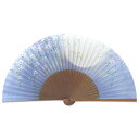女性用紙扇子/満月に桜