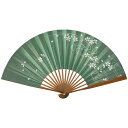 女性用京扇子/唐木写型 桜緑地