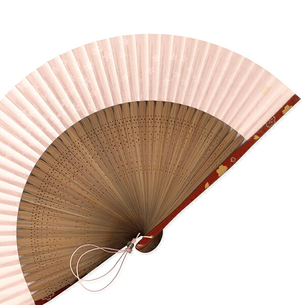 女性用セット扇子 桜 扇子袋付き 雲母 京扇子 紙扇子