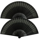 ペアー扇子 印伝風 紗綾形&青海波 紙扇子
