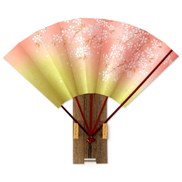高級飾り京扇子 桜/ゴマ竹台付