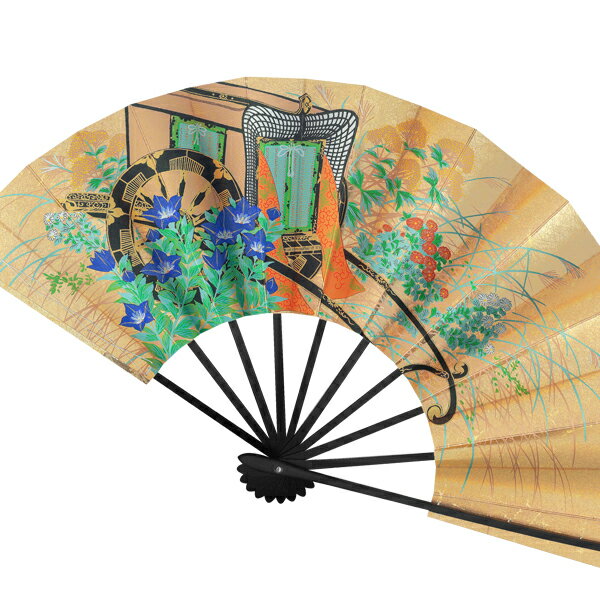 飾り京扇子 舞扇子タイプ 御所車/櫻