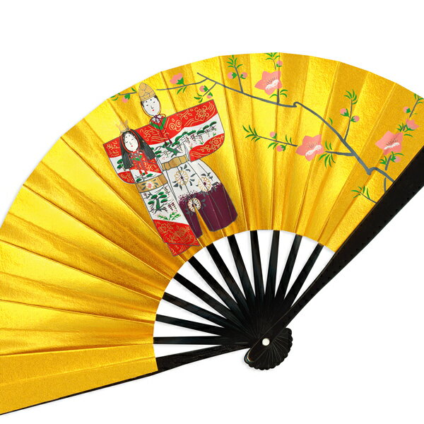 兜・お雛様　茶扇飾り/扇子台付き