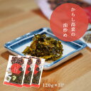 高菜漬け 高菜漬 漬物 漬け物 国産 送料無料 辛子高菜の油炒め 120g 3P 熟成高菜 乳酸発酵 香ばしい 醤油味 九州の家庭の味 おにぎり チャーハン ラーメン 九州名菜 3袋までメール便配送可能