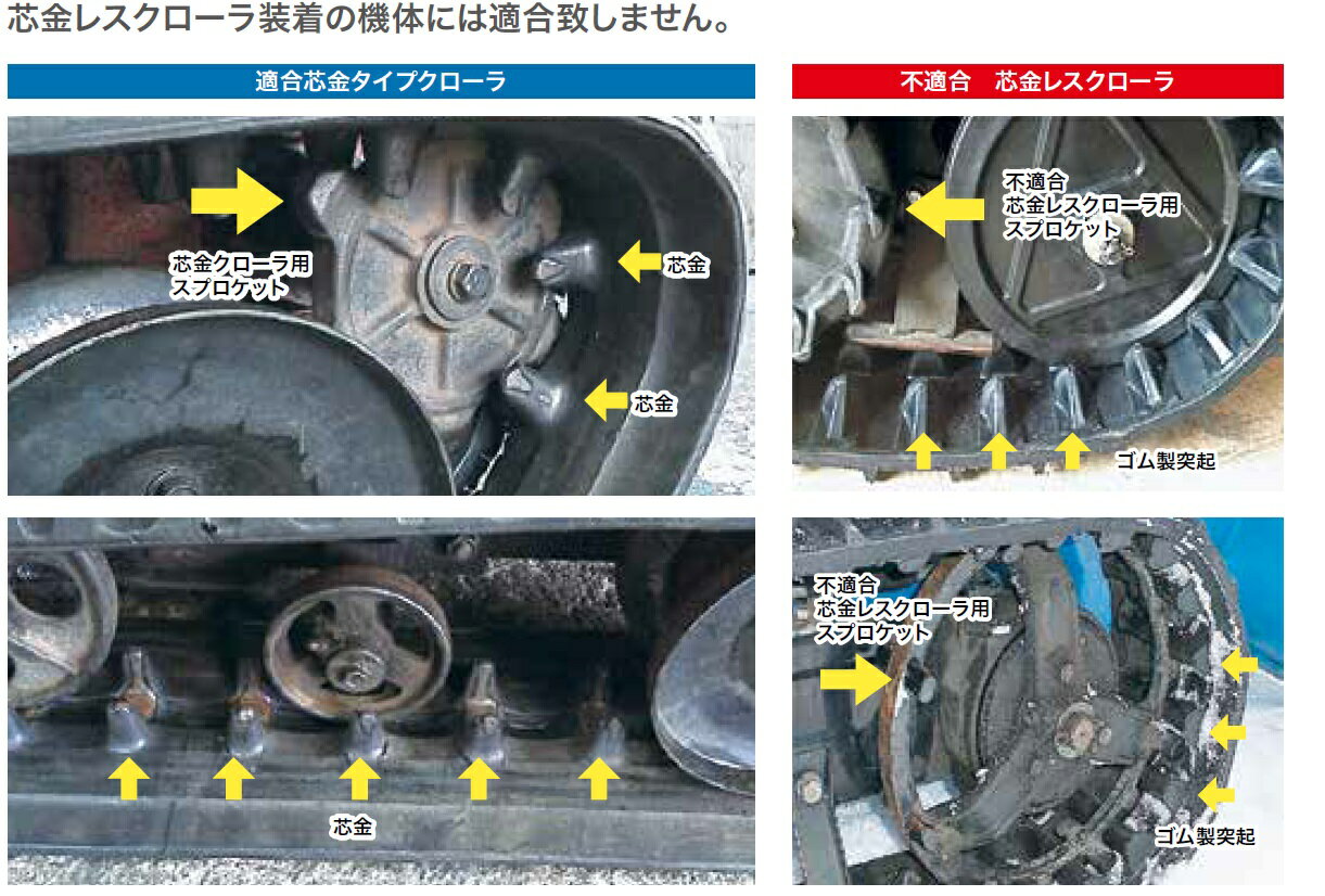 KBL 除雪機用ゴムクローラ 230*72*36(230×72×36)[お得な2本セット！] RCJ2336SNB【2本セット/代引不可/ケービーエル】 3