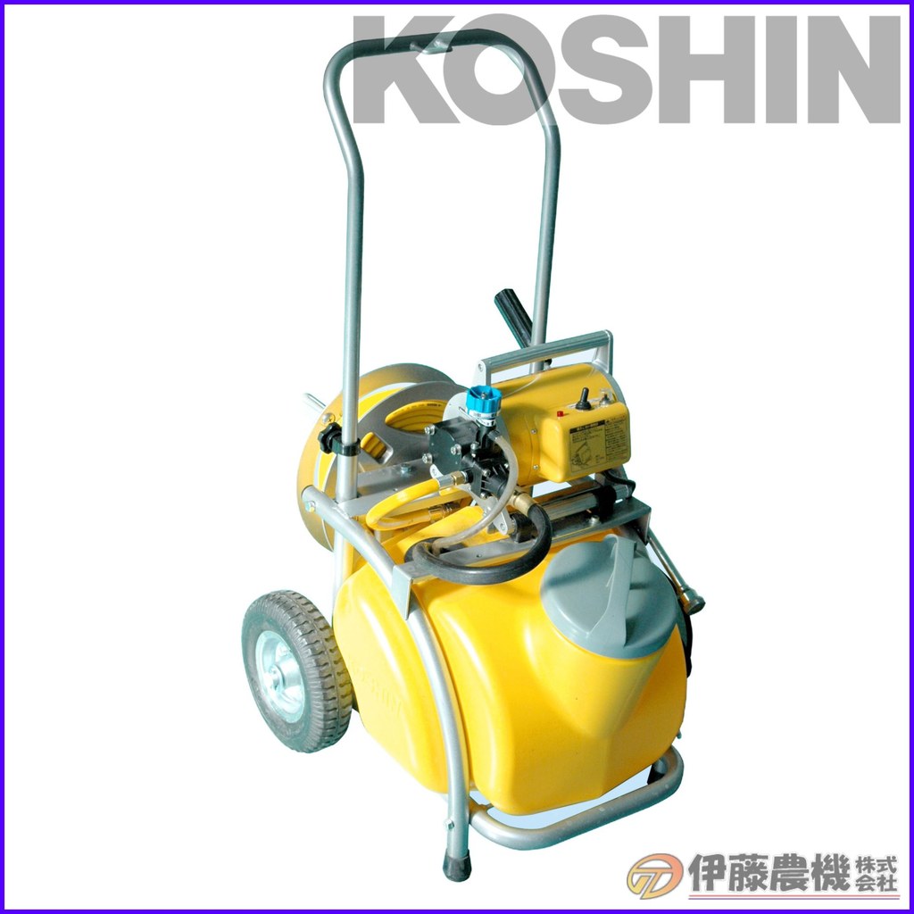 工進 タンクキャリー付きモーター動噴 25L MS-252RT25 【KOSHIN/電気式モーター動噴/代引不可】