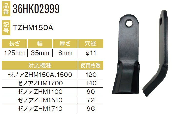 適合型式：ゼノアZHM150A,ZHM1500※取り付けボルトは付属しません。ボルトが必要な方は選択肢を「なし」から「あり+XXXXX円」に変更してください。ボルト型式 36HKB1999×60本納期目安：直送または取寄品　通常1〜4営業日程度で発送