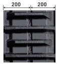 KBL コンバイン用ゴムクローラ 400*90*42(400×90×42) RC4042NWFS【代引不可/ケービーエル】 2