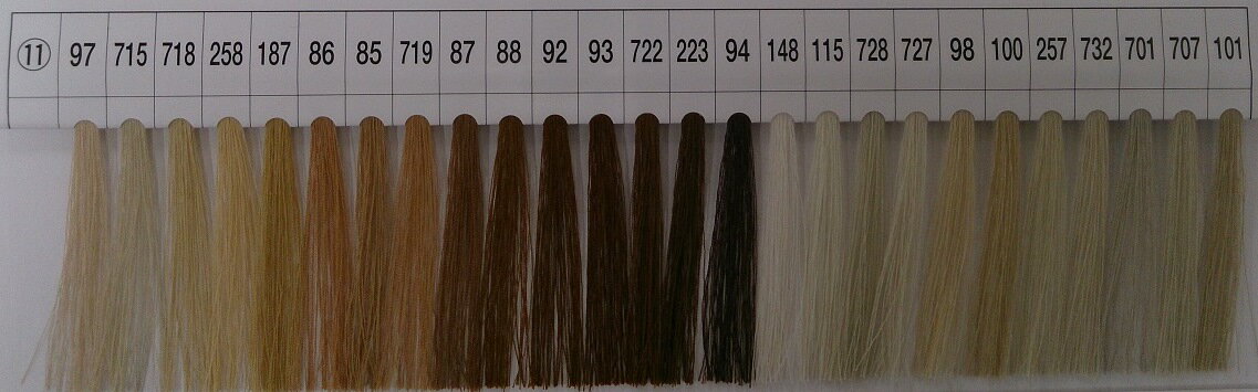 【フジックス】キングフィットミシン糸（複合糸）見本帳項目【11】30番手/1000m巻