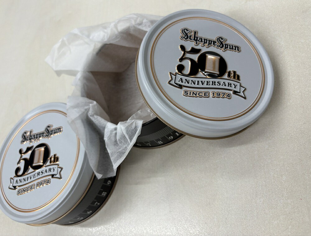 数量限定商品　シャッペスパンデザイン缶　50周年記念缶　缶のみ