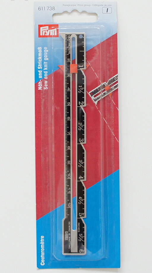 PRYM　インチ・センチ早見ゲージ　6inX17mm巾　　　1611738