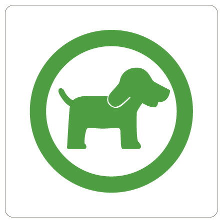 カラーピクトサインステッカー　B-6ほじょ犬　同伴可簡単貼り付け　ステッカー