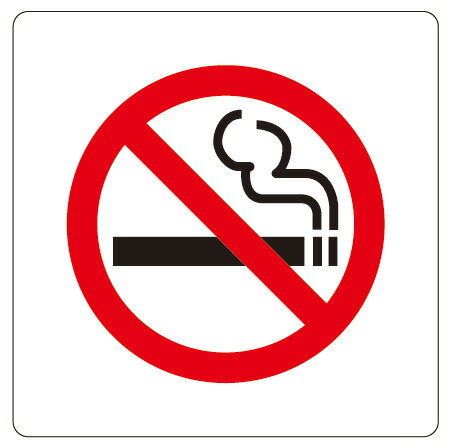 カラーピクトサインステッカー I-1 禁煙 表示 サイン ステッカー 簡単 貼り付け 禁煙サイン 禁煙グッズ ガラス 壁面 正方形 禁煙車 耐水 サインシール ...