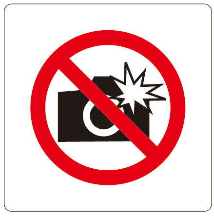 カラーピクトサインステッカー　L-4撮影禁止簡単貼り付け　ステッカー