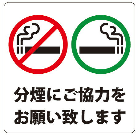 カラーピクトサインステッカー　N-2分煙簡単貼り付け　ステッカー