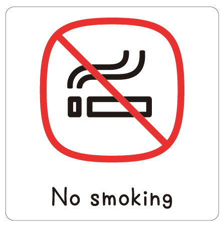 Rakuten - カラーピクトサインステッカー　Q-1No smoking簡単貼り付け　ステッカー