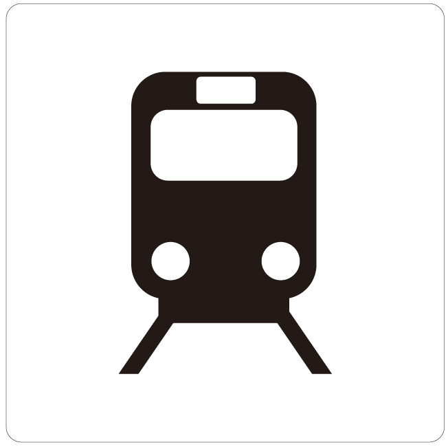 Rakuten - モノクロピクトサインステッカー　G-6電車乗り場簡単貼り付け　ステッカー