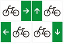 矢印付き 案内 ピクト サイン ステッカー 【 自転車置場 】 矢印 案内 B-6(外国人にもわかりやすいサイン表示)簡単貼り付け ステッカー