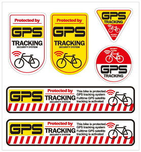 【自転車】GPS監視システム搭載ステッカー「GPS TRACKING」6枚SET 防犯ステッカー 自転車 盗難 防止ステッカー ダミー 盗難防止 シール フェイク ステッカー セット おしゃれ セキュリティーシール 自転車シール 防犯シール 防犯グッズ 防犯用品 防犯対策グッズ