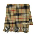 【中古BC/使用感中】BURBERRY バーバリー マフラー カシミヤ100％ ノバチェック 140×30 ストール ショール 襟巻 ユニセックス 20445206