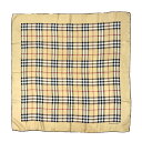 【中古B/標準】BURBERRY バーバリー スカーフ 88×86 ノバチェック ベージュ ユニセックス 20451263