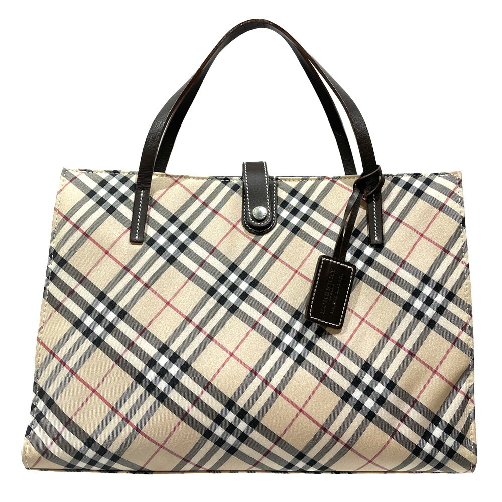 【中古AB/使用感小】BURBERRY BLUE LABEL バーバリーブルーレーベル ハンドバッグ ノバチェック スクエア レディース 20453727