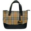 【中古B/標準】BURBERRY バーバリー ハンドバッグ ロゴ チェック ヴィンテージ ミニ トート レディース 20455020