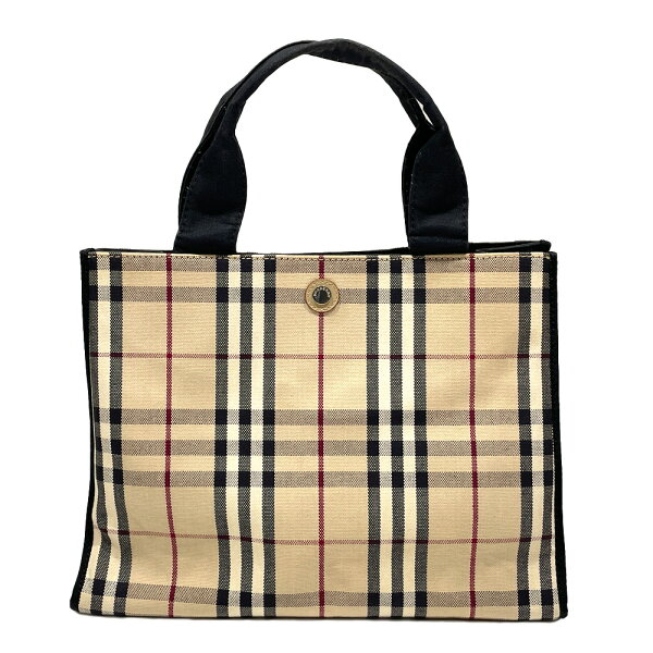 【中古B/標準】BURBERRY バーバリー ハンドバッグ ロンドン チェック スクエア型 レディース 20464317