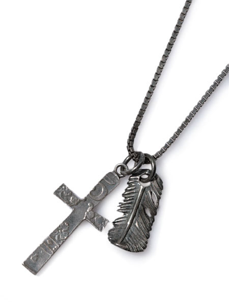 THEFT セフト 【 ヴィンテージ コイン クロス & フェザー ネックレス 】[ 正規品 ] ペンダント チャーム ペア プレゼント ギフト 人気 ブランド おしゃれ ラッピング ユニセックス メンズ レディース 【 送料無料 】