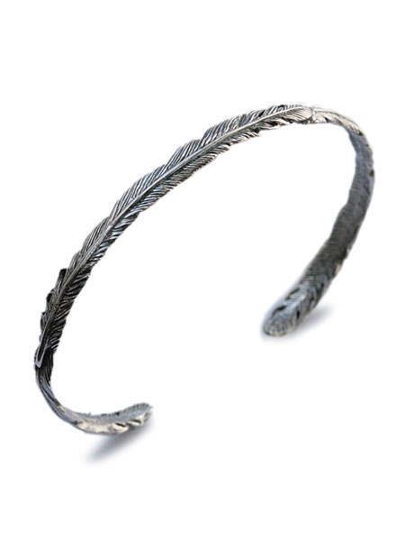 GARDEL ガーデル 【 Natural Feather Bangle / ナチュラル フェザー バングル GDB-033OX 】[ 正規品 ] カフ ブレスレット 細身 ペア プレゼント ギフト ユニセックス メンズ レディース 【 送料無料 】