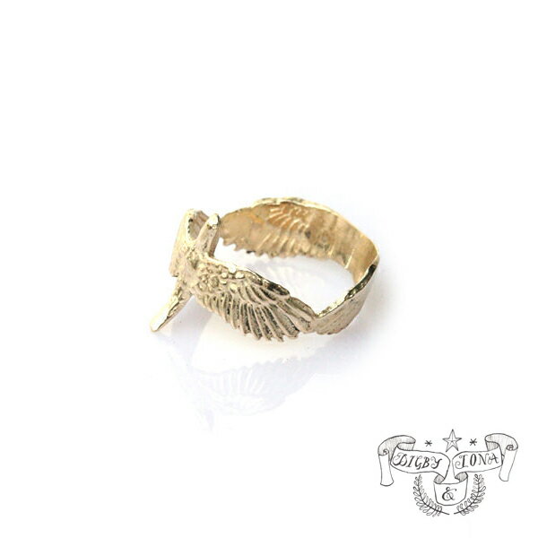 Digby & Iona ディグビー アンド アイオナ 【 小鳥リング 14k 】[ 正規品 ] 指輪 バードリング ゴールド 金 アニマル 鳥 ギフト プレゼント ユニセックス メンズ レディース 人気 ブランド おしゃれ おすすめ 羽根 フェザー ラッピング 【 送料無料 】