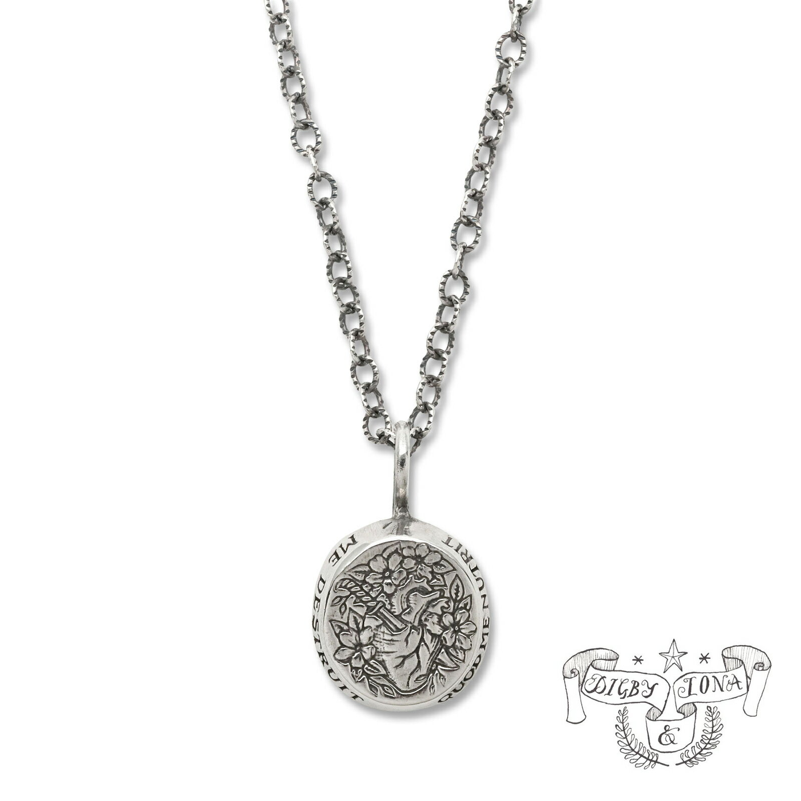 Digby & Iona ディグビー アンド アイオナ 【 Destruit Necklace / ネックレス 】[ 正規品 ] ペンダント コインネックレス シルバー 925 ダガー 花 フラワー プレゼント ユニセックス メンズ レディース シンプル 海外ブランド 人気 おしゃれ ラッピング 【 送料無料 】