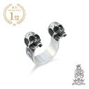 mars 指輪 メンズ Marylin of Mars マリリンオブマーズ 【 Double Skulls Ring ダブル スカルズ リング 】[ 正規品 ] 指輪 着用 愛用 髑髏 ドクロ シルバー925 ペア プレゼント ギフト ユニセックス メンズ レディース 【 送料無料 】